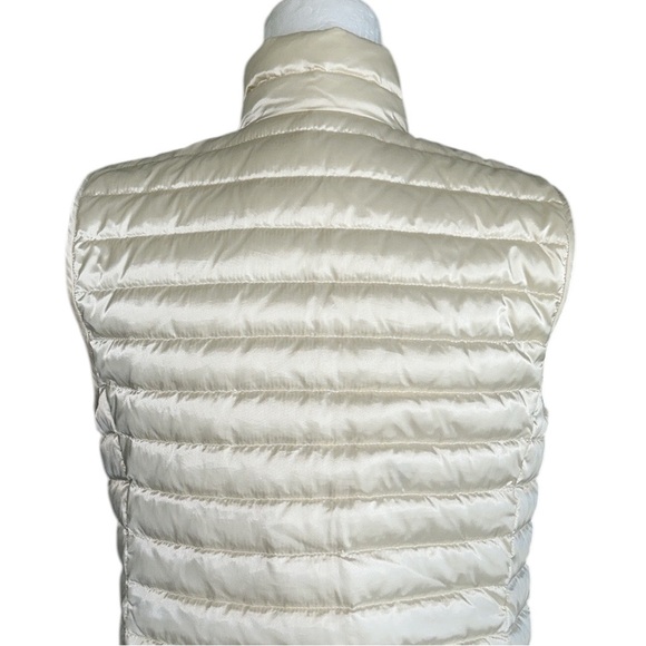 Lafayette 148 Scout Ivory Quilted Down Zip Front Puffer Vest Jacket - S - Picture 8 of 13